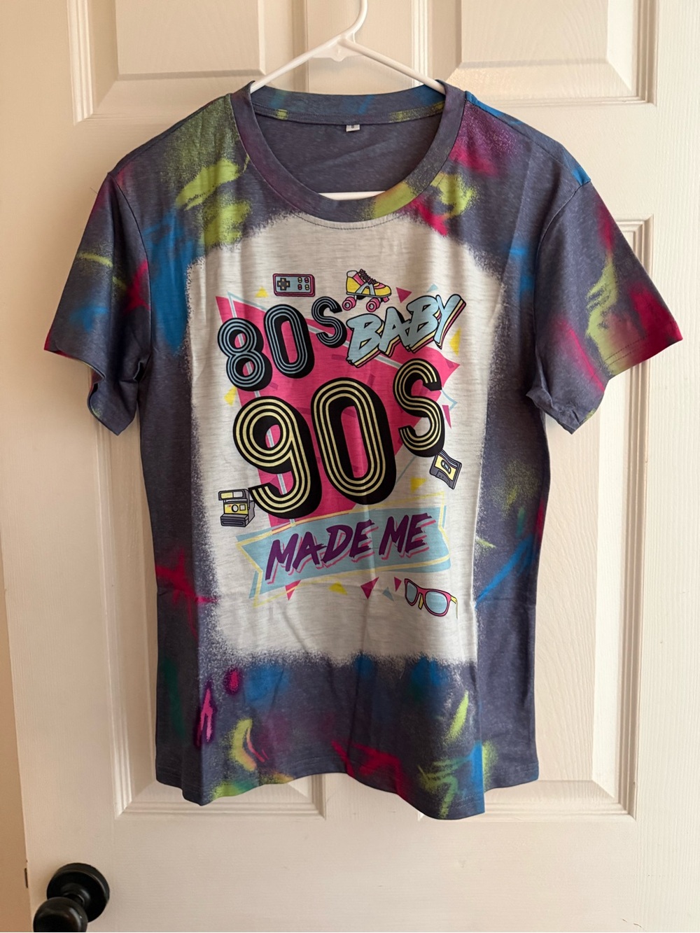 80s & 90s Graphic Tee for Theme Parties, Unisex Small